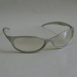 NWT Wrap around Sports small oblong clear tinted mirrored lens eyewear